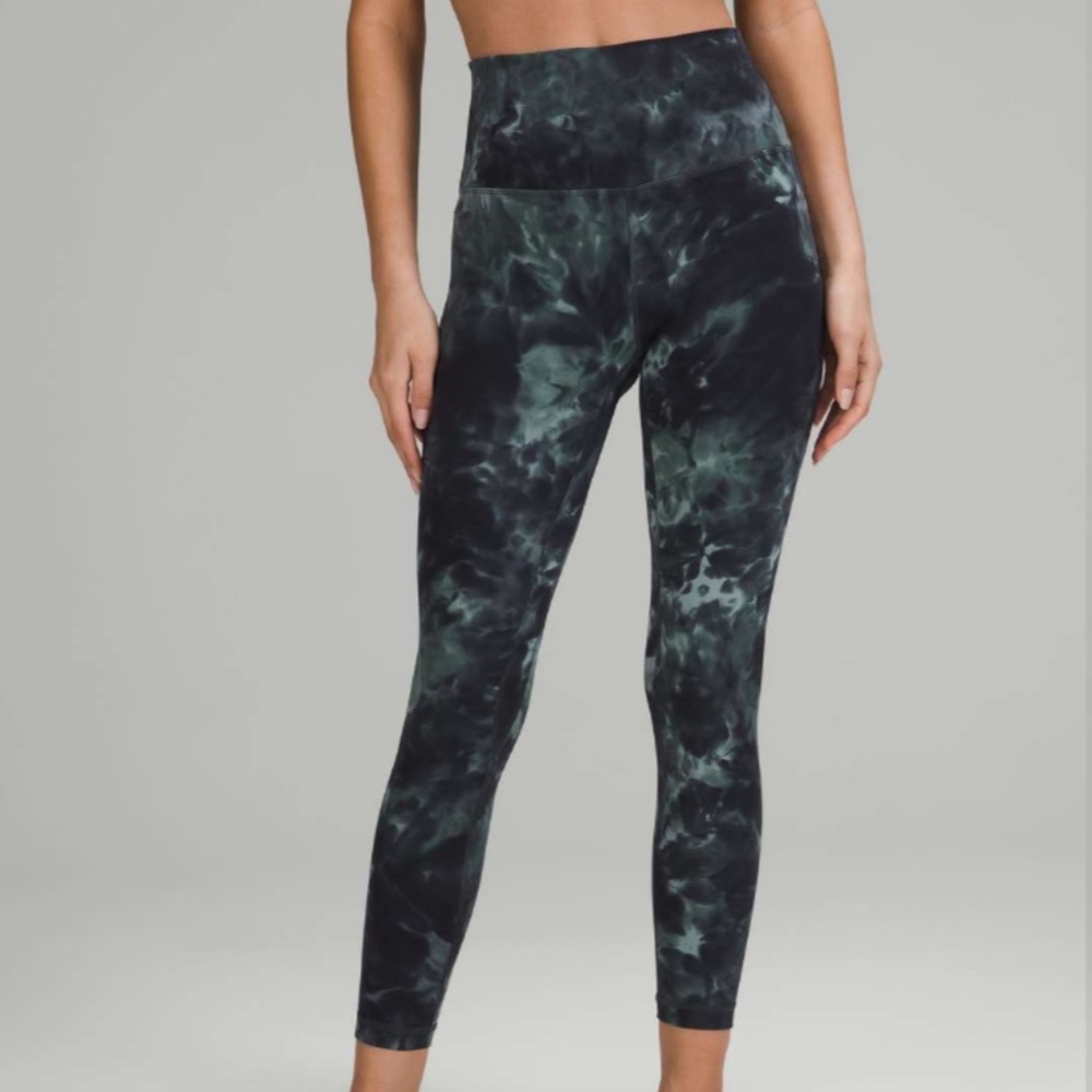 Lululemon Align 25” Diamond Dye Silver Blue Tidewater Teal Legging